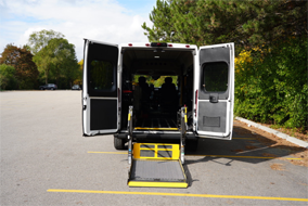 Dignity transportation Full Size Van - Rear View Dignity transportation Full Size Van - Rear View