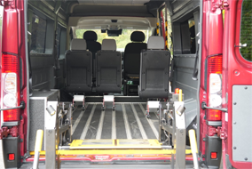 Dignity transportation Full Size Van - Rear View Dignity transportation Full Size Van - Rear View